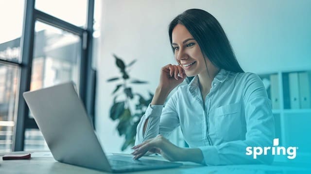 Woman on computer