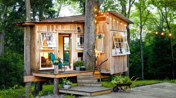 Photo of Tiny House in forest by David Hillegas at Countryliving.com