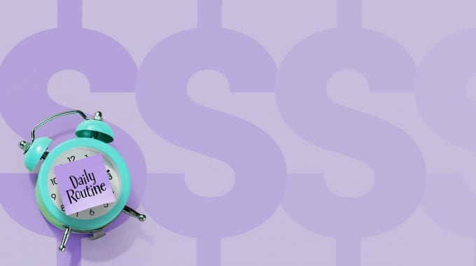 clock, calendar, money, daily routines