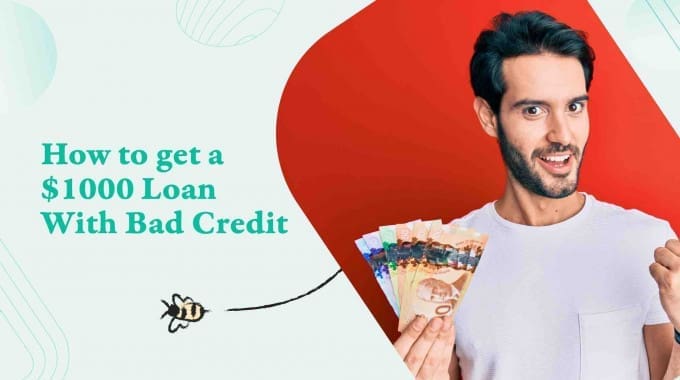 Score meter showing how to get a $1,000 loan with bad credit