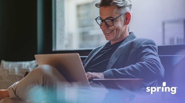 Man applying for highest paying jobs in Canada on his laptop