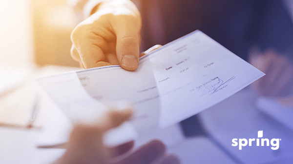 Person receiving social assistance payment